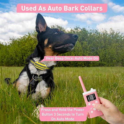 PetJoy Dog Bark Collar with Remote, Shock Collar for Large Dogs 3 Pack, Bark & Shock Collar Combo, Automatic Bark Collar - Auto Mode with 5 Sensitivity Levels
