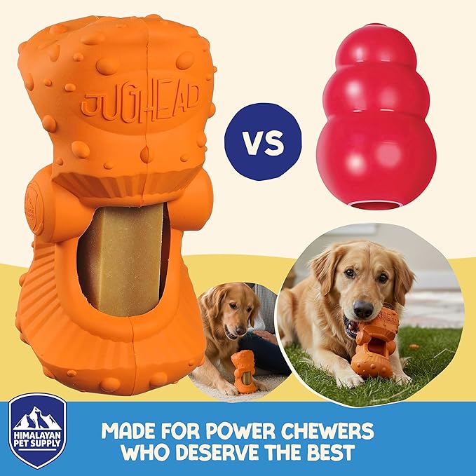 Himalayan Jughead Super Dog Chew Holder - Holds Chews & Treats for Dogs, Slows Down Fast Chewers for Long Lasting Chews - Pair with Jughead Super Insert, and Veggie Treats Like Carrots & Celery