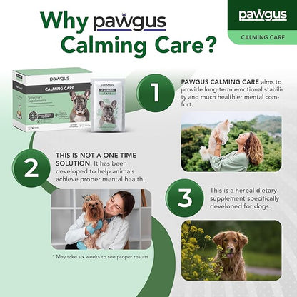 Calming Care Supplement for Dogs Canine 30 Sachets - Anxiety Relief and Stress Management, Relaxation Support, Emotional Stability, Sleep Quality Support, Long-Lasting Freshness