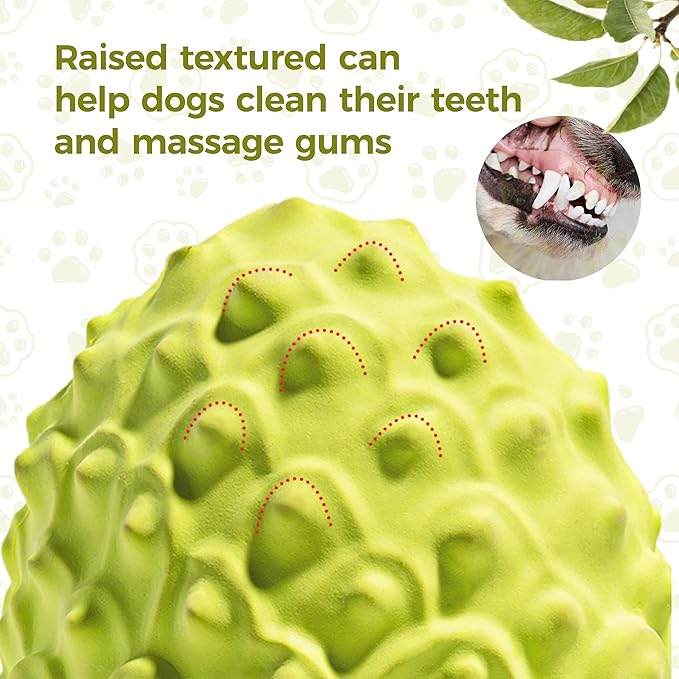 MewaJump Dog Squeaky Toys for Aggressive Chewers, Interactive Natural Rubber Chew Toy for Small Puppy Dogs, Tough Dog Toys for Medium Breed, Keep Dogs Busy, Training and Cleaning Teeth
