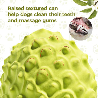 MewaJump Dog Squeaky Toys for Aggressive Chewers, Interactive Natural Rubber Chew Toy for Small Puppy Dogs, Tough Dog Toys for Medium Breed, Keep Dogs Busy, Training and Cleaning Teeth