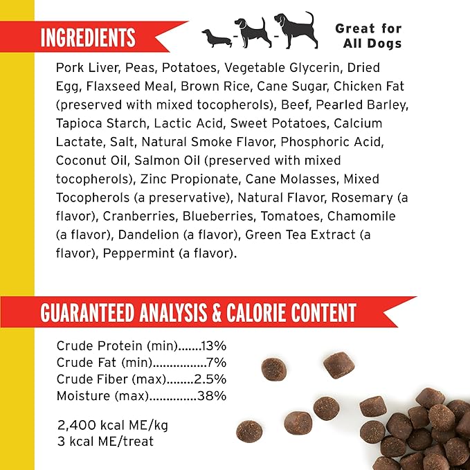 Pet Botanics 20 oz. Pouch Training Reward Soft & Chewy, Beef Flavor, with 500 Treats Per Bag, The Choice of Top Trainers