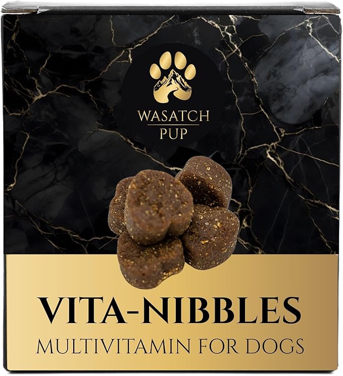 Vita Nibbles 8-in-1 Dog Multivitamin Chews | Chewable Dog Vitamins with Omega 3 Fish Oil for Strong Immune Health of Dogs | Promotes Healthy Skin, Coat, Heart, Joint & Vitality - 10.5 Oz