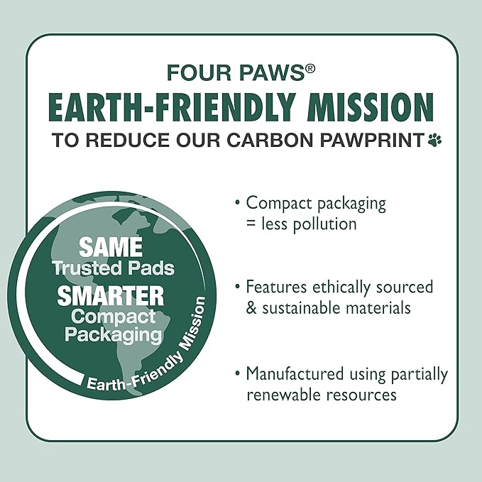 Four Paws Wee-Wee Superior Performance Unscented Large Pee Pads for Dogs & Puppies, Quilted Leak-Proof Dog Housebreaking Potty Training Floor Protection, 27.5" x 44", 50 Count