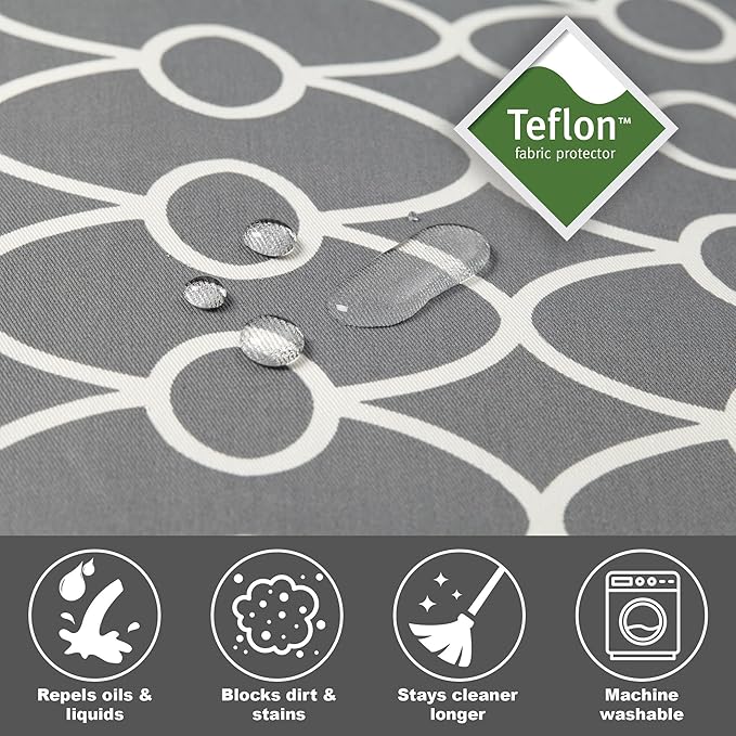 MidWest Homes for Pets XL Dog Crate Cover with Teflon Fabric Protector, Poly-Cotton Privacy Kennel Cover Fits Most 48-inch Crates, Gray Designer Print, Washable, Reduces Barking