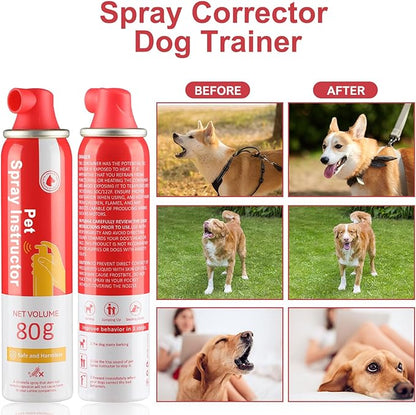 Corrector Spray Dog Trainer, 80ml 1 Pack Dog Corrector Spray for Dogs to Stops Barking, Jumping Up Attacks & Unwanted Dog Behaviour Humane Effective