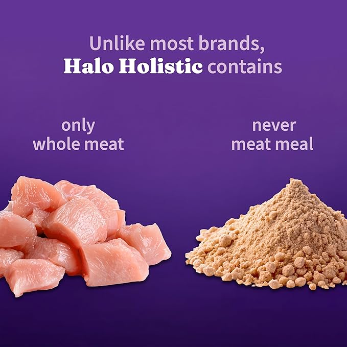 Halo Holistic Small Breed Dog Food, Cage Free Chicken & Brown Rice Recipe, Healthy Grains Dry Dog Food, Complete Digestive Health, 3.5 lb Bag