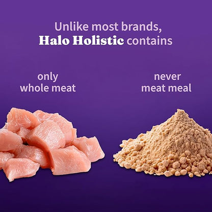 Halo Holistic Small Breed Dog Food, Cage Free Chicken & Brown Rice Recipe, Healthy Grains Dry Dog Food, Complete Digestive Health, 3.5 lb Bag
