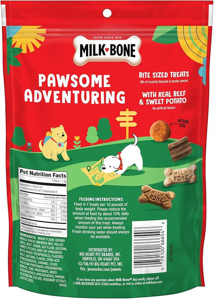 Milk-Bone Trail Mix with Real Beef & Sweet Potato, Crunchy & Chewy Dog Treats, 8 Oz. Bag