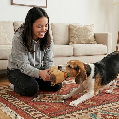 SPOT Capybara with Orange Plush Dog Toy, Soft Stuffed Squeaky & Crinkle Toy for Calm and Gentle Play, Adorable Capybara, for Light Chewers and Small Dogs, 8 Inch
