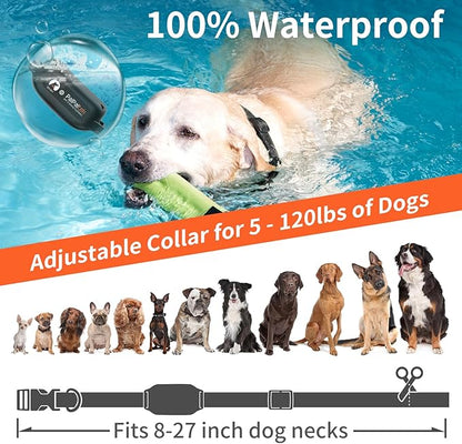 PaiPaitek No Shock Dog Training Collar with Remote 3300ft Range, Strong Vibrating Dog Collar Beep and Vibrate Only, Waterproof & Rechargeable Vibration Collar for Small Medium Large Dogs - No Prongs