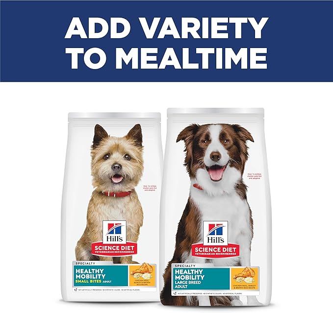Hill's Science Diet Adult Healthy Mobility Large Breed Dry Dog Food, Chicken Meal, Brown Rice, & Barley, 30 lb. Bag