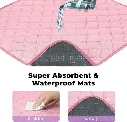 Dog Playpen,Cat Pet Puppy Pen,Portable Playpens for Dogs Indoor Outdoor Travel Camping Use,Foldable Dog Kennel Tent Crate for Rabbit Small Animals with Carrying Case (Pink with Pad, Small)