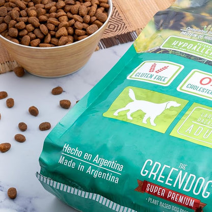 The Green Dog: Super Premium: Adult Regular Bite - 33 Lb Bag Dog Food - Plant Based Protein, Vegan Dry Pet Kibble, Gluten Free, Complete Nutrition