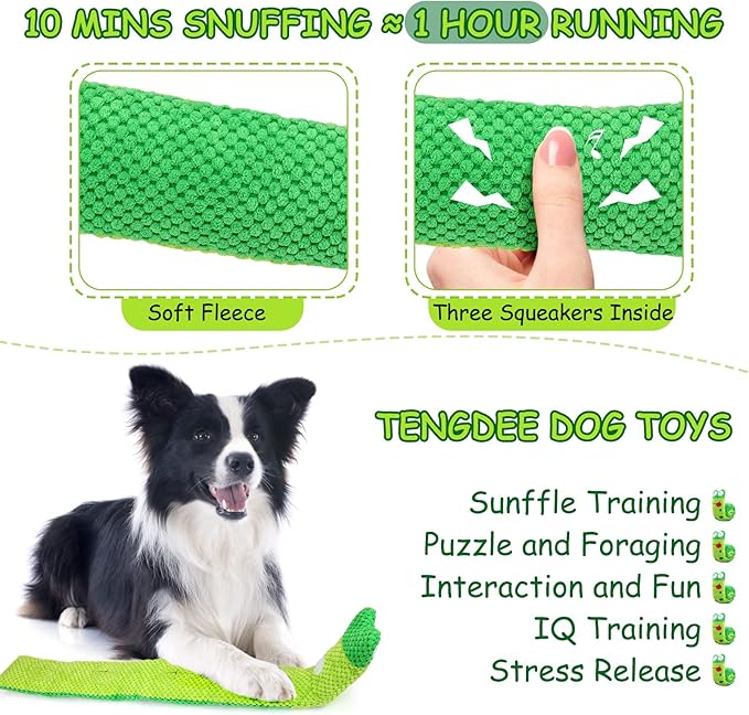 Letsmeet Squeak Dog Toys for Stress Release & Boredom Relief, Dog Puzzle IQ Training, Snuffle Foraging Instinct Training - Suitable for Small, Medium & Large Dogs