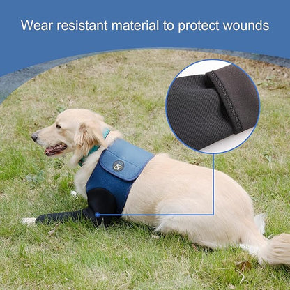 Coodeo Dog Recovery Suit, Cone Collar Alternative, Abrasion Resistant Dog Recovery Sleeve, Washable 2.5mm Thick and Waterproof, Pet Wounds Prevent Licking, Bite, Keep Dry（Blue，2XL