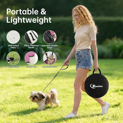 Dog Playpen,Cat Pet Puppy Pen,Portable Playpens for Dogs Indoor Outdoor Travel Camping Use,Foldable Dog Kennel Tent Crate for Rabbit Small Animals with Carrying Case (Pink, Small)