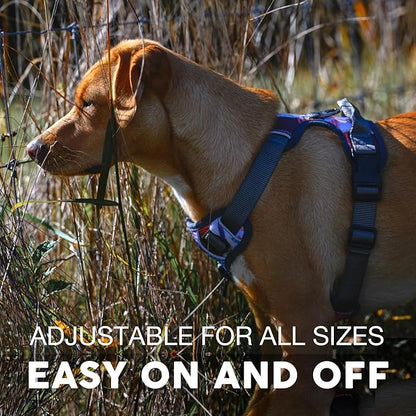 Embark Adventure Large Dog Harness – No-Pull, Reflective Trim, Military-Grade Nylon, Front Clip with Gel-Lined Handle