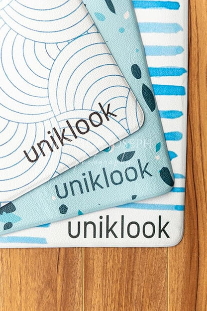 Pet placemat - Dogs & Cats Vegan Leather Food Water Bowls Mat - Waterproof & Easy to Clean Modern Design Large Size Feeding Station Uniklook