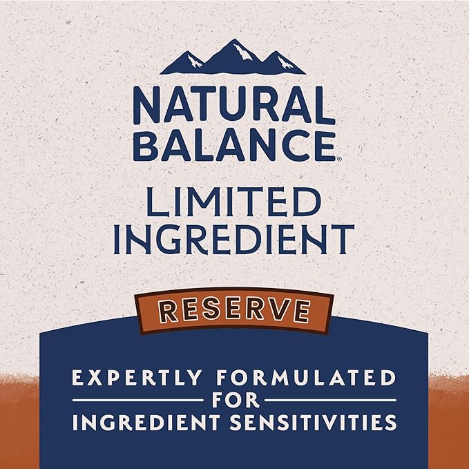 Natural Balance Limited Ingredient Adult Dry Dog Food with Healthy Grains, Reserve Duck & Brown Rice Recipe, 4 Pound (Pack of 1)