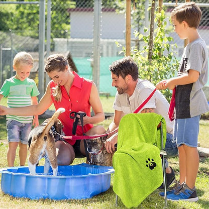 Dogvingpk Extra Large Dog Towel Super Absorbent Soft Microfiber Pet Bath Grooming Towels for Drying Dogs and Other Pets (XL-55" * 36", Green)