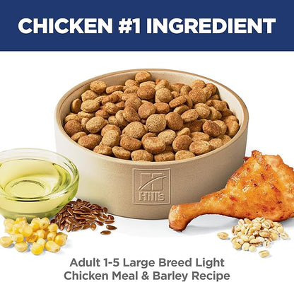 Hill's Science Diet Adult 1-5 Light Large Breed Dry Dog Food, Chicken Meal & Barley, 15 lb. Bag
