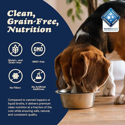 CLEAR CONSCIENCE PET® Barkinara™ SuperGravy® Natural Dog Food Gravy Topper, Hydration Broth Mix, Gluten and Grain Free Kibble Seasoning Powder Topper for Picky Eaters (9 oz. (60 Scoop))