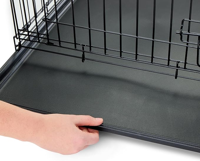 Carlson Pet Products Single Door Metal Dog Crate, Intermediate 36" Dog Crate for Medium to Large Dogs, Foldable Collapsible Dog Kennel with Removable Tray, Portable Wire Dog Cage for Training & Travel