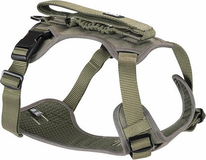 TUG Grab Dog Harness | Integrated Traffic Leash Magnetically Attached for Quick Control (Small/Green)