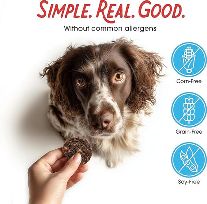 Farmland Traditions Dogs Love Beef Jerky Dog Treats with Only 3 Ingredients and No Fillers, 5 Ounce Bag