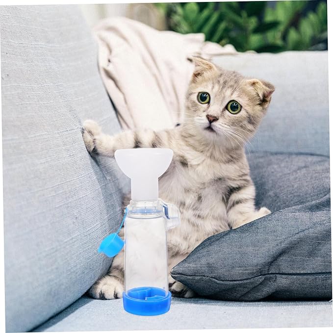Handheld Pet Aerosol Spacer 35mm for Dog Cat Cough Treatment Easy to Use Comfortable Fit