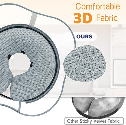 Supet Raised Inflatable Dog Cone Alternative Collars for After Surgery, Dog Donut Collar After Surgery, Soft Pet Cone for Small Medium Large Dogs to Stop Licking