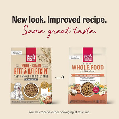 The Honest Kitchen Human Grade Whole Food Clusters Dry Dog Food - Grain Free Beef 5 lb Bag