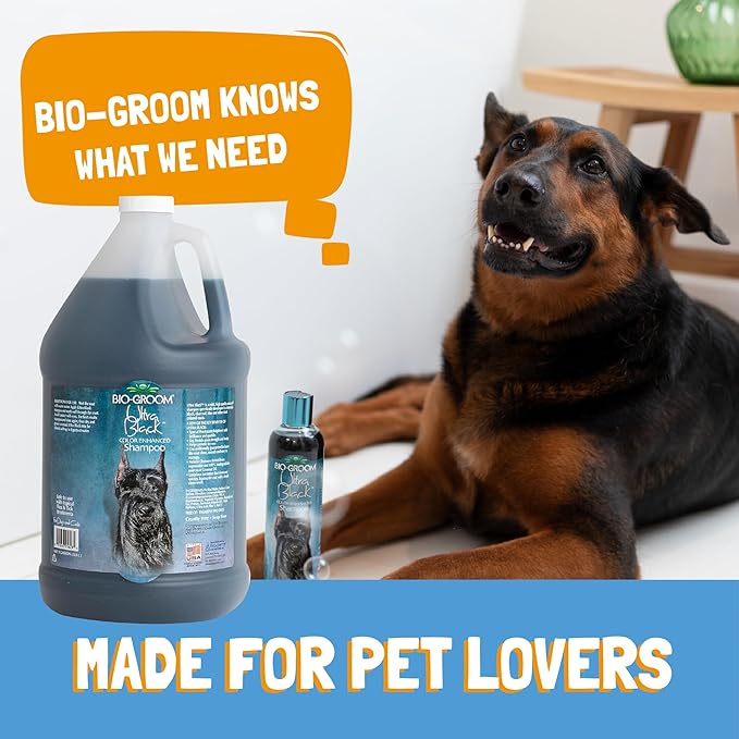 Bio-Groom Ultra-Black Dog Shampoo – Color Enhancing Pet Shampoo, Dog Bathing Supplies, Puppy Wash, Dog Grooming Supplies, Cruelty-Free, Made in USA, Coat Brightener Shampoo – 12 fl oz 1-Pack