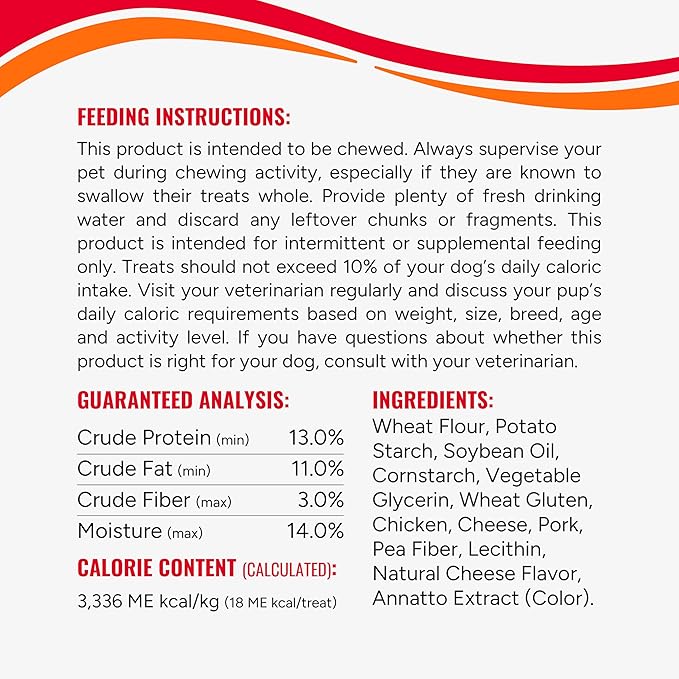 Good 'n' Tasty Triple Flavor Stacks with Cheese, 9 Ounces, Bite Sized Snacks for Dogs with Premium Chicken and Real Cheese
