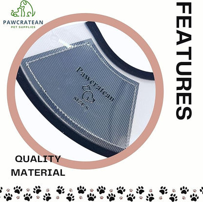 Pet Cone Collar Dog Cat Soft Plastic Recovery Collar Adjustable Comfortable Wounds Protection Small Medium Size Elizabeth Collar (Transparent, Medium)