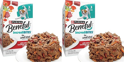 Beneful Purina Small Breed Wet Dog Food with Gravy, IncrediBites with Real Beef - (16 Packs of 3) 3 oz. Cans