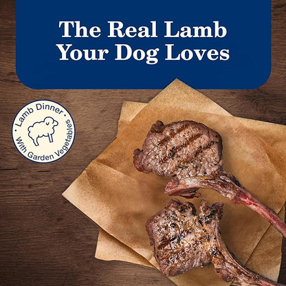 Blue Buffalo Homestyle Recipe Senior 7+ Lamb and Vegetable Dinner Wet Dog Food for Senior 7+ Dogs, Lamb Recipe, 12.5 oz. Can (Pack of 12)
