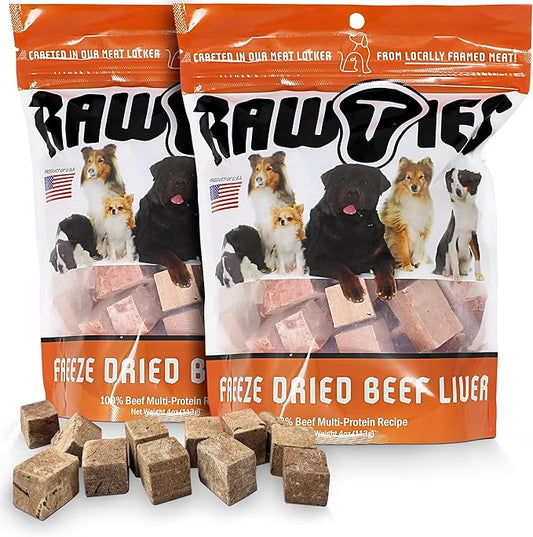 Premium Freeze-Dried Raw Beef Liver for Dogs – 100% USA-Sourced Raw Meat Dog Food – Grain-Free, No Fillers, High Protein Nutrition for Small & Large Breeds, 2 Pack