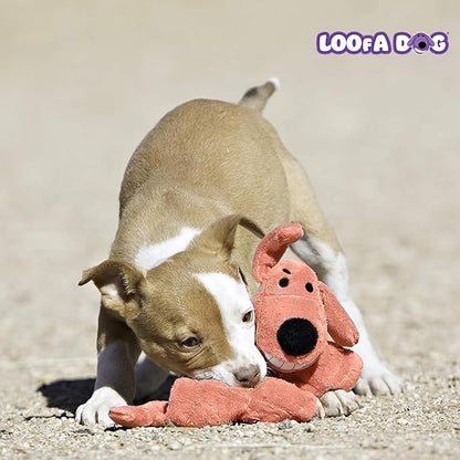 Multipet Original Loofa Reindeer Dog Plush Toy - Squeaky Toys for All Dogs - Extra Soft Plush - Stuffed Animal for Cuddling & Playing - Cute Dog Pet Toy (12”)