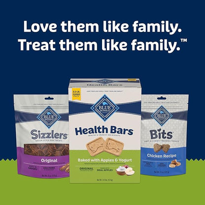 Blue Buffalo Health Bars Crunchy Dog Biscuits, Oven-Baked with Natural Ingredients, Apples & Yogurt, 3.5-lbs Box