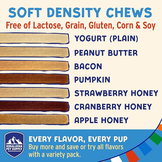 Himalayan Dog Chew Cranberry Honey Yogurt Sticks for Dogs | Protein-Rich Treats with Prebiotics & Probiotics | Lactose-Free, Grain-Free, Gluten-Free | Healthy Yogurt Chews for All Breeds | 5 Count