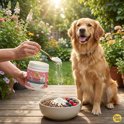 Pets Gone Wild | Goat Milk Powder with Cranberry & Blueberry | Non-GMO & Picky Eater Friendly | Nutrient-Dense Supplement for Daily Wellness & Hydration | 250 G