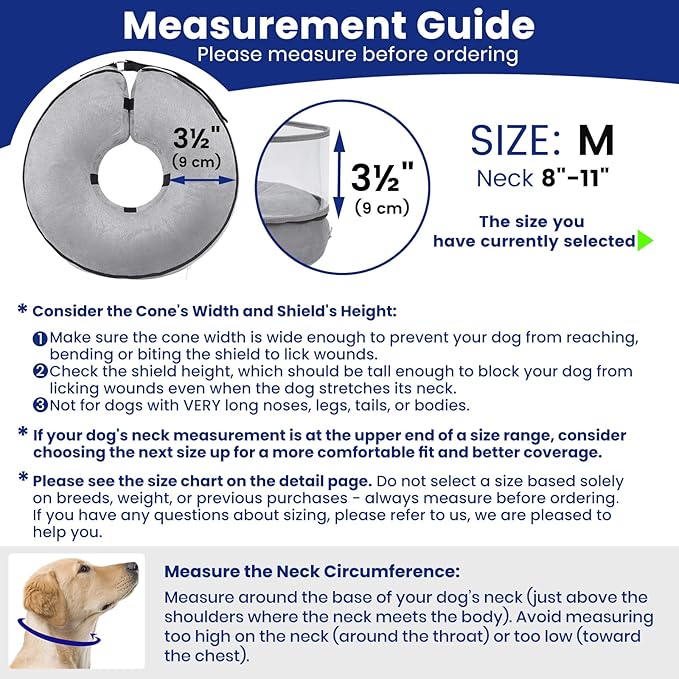 BARKLESS Dog Cone, Inflatable Dog Cone After Surgery for Small Medium Breeds, Soft Surgery Collar with Enhanced Anti-Licking Guard Shield for Pets, Patented Protective Donut Collar