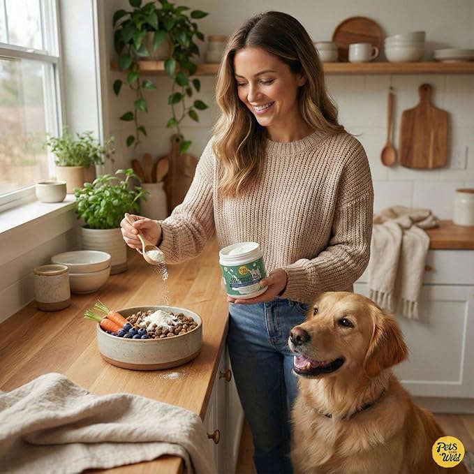 Pets Gone Wild | Goat Milk Powder with Spirulina | Non-GMO & Picky Eater Friendly | Nutrient-Dense Supplement for Daily Wellness & Hydration | 250 G