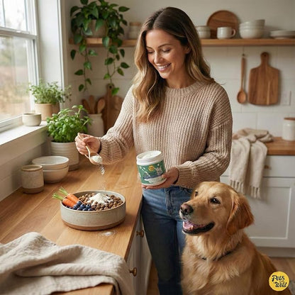 Pets Gone Wild | Goat Milk Powder with Spirulina | Non-GMO & Picky Eater Friendly | Nutrient-Dense Supplement for Daily Wellness & Hydration | 250 G