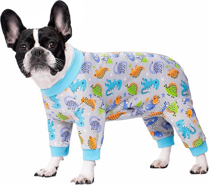 Dog Surgery Recovery Suit, Dog Onesie for Surgery Female Male Dogs, Dogs Pajamas Long Sleeve, Small Dogs Onesie, Abdominal Wound Bandages Surgical Suit, Cat Recovery Suit for Shedding Skin Disease