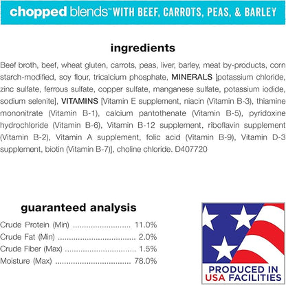 Beneful Purina Wet Dog Food Variety Pack, Chopped Blends - (12) 10 oz. Tubs (Pack of 2)