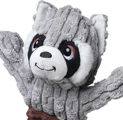 Sedioso Tug of War Dog Toy, Durable Large Breed Dog Toy, Though Stuffed Dog Squeaky Toy with Crinkle Paper for Small, Middle and Big Dogs(Raccoon)