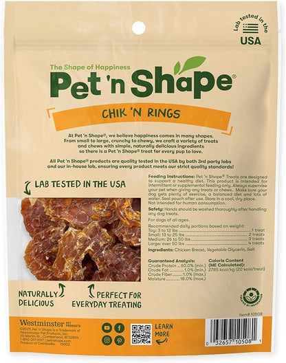 Pet 'n Shape Chik 'n Rings Jerky Dog Treats - 8 Ounce